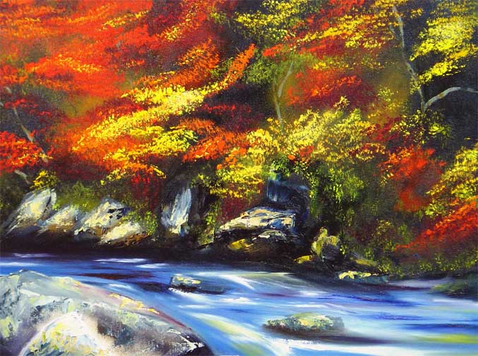 'FALL RIVER IN AUTUMN' by AJ LaGasse - Detail #1