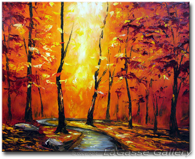 'AUTUMN'S GLOW' - LaGasse painting
